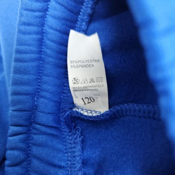 Bright Blue Drawstring Elastic Waist Joggers Sweatpants w/ Pockets Boys Size 5 - Picture 3 of 3